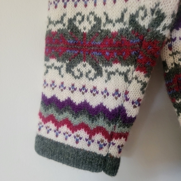 Vintage NWT Susan Bristol Striped Fairisle Shetland Wool Sweater - Picture 4 of 7